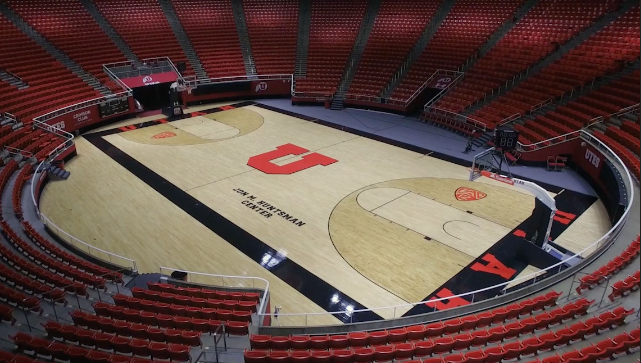 Utah Utes Volleyball Court Before